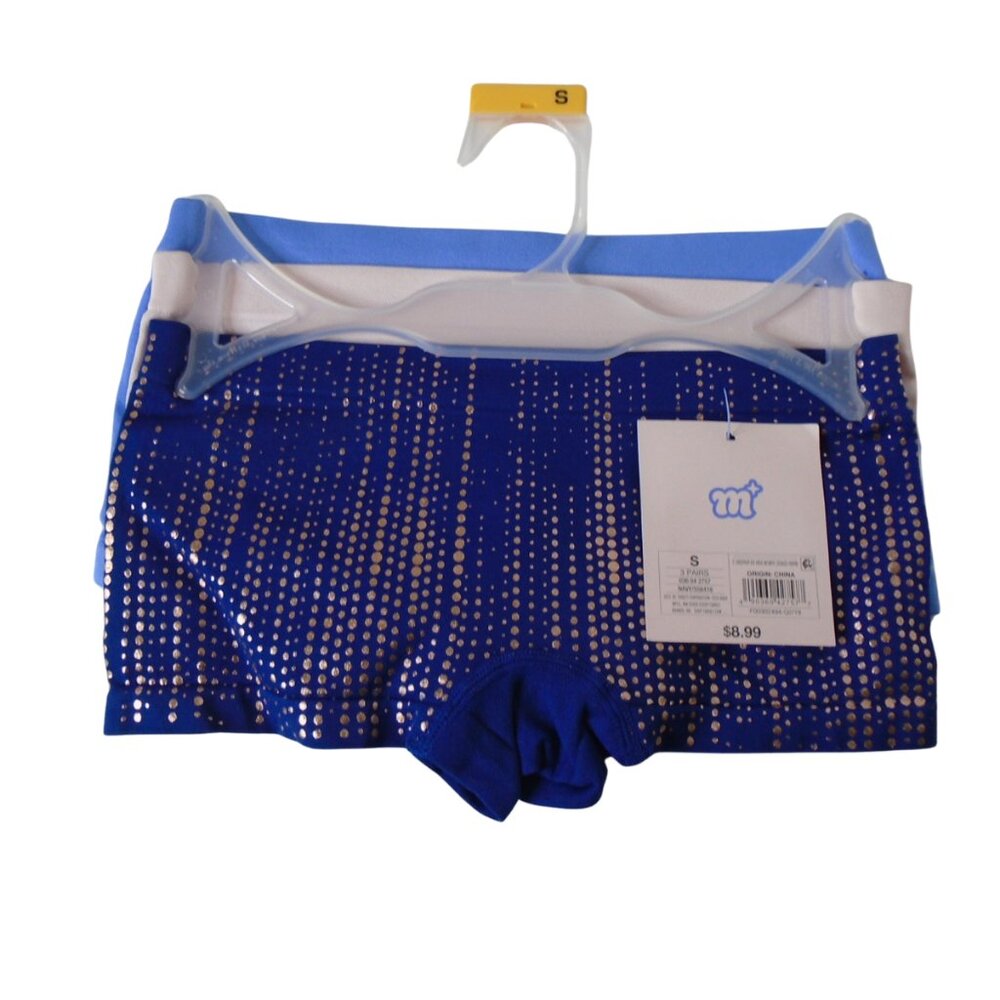 More Than Magic Girlshorts Size Small Pack of 3 Blues and Pink